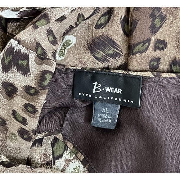 Vtg Y2K Ruffle Halter Top Sz X-Large Animal‎ Print Date Night Going Out Office - Picture 10 of 12